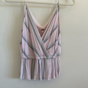 Free People Psychedelic Summer Stripe Surplice Tank